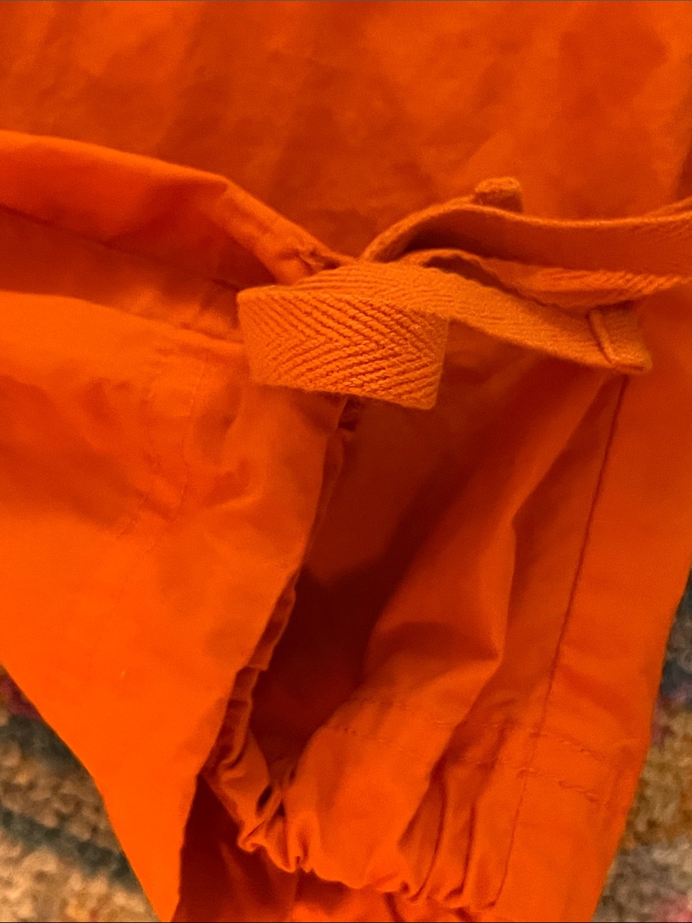Ralph Lauren  orange woman cargo cotton pants, size 12, nice!! - Picture 5 of 14